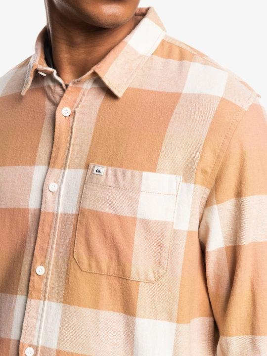 Motherfly Long-sleeved Cotton Shirt Checked Beige
