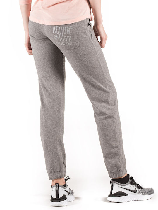 Body Action 011739 Damen-Sweatpants Gray 011739-01