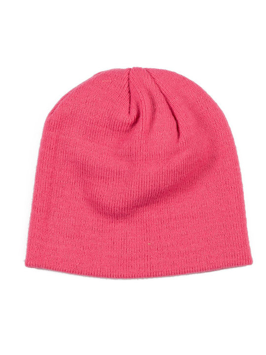 Knitted Beanie Cap Fuchsia