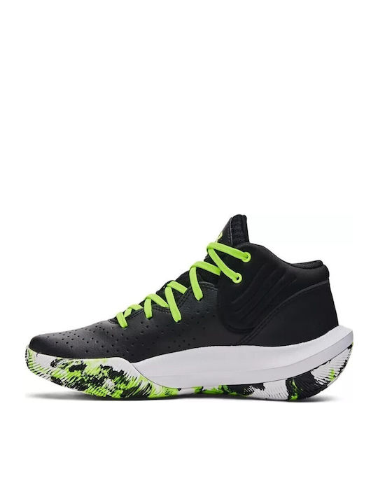 JET 21 Kinder Sportschuhe Basketball mit Schnürsenkeln Schwarz