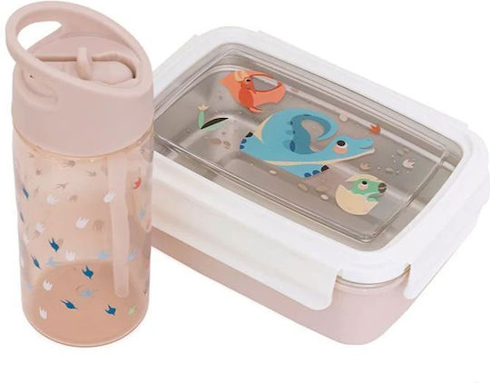 Petit Monkey Bento Dinosaur Πλαστικό Παιδικό Δοχείο Φαγητού Δεινόσαυροι Dinosaur