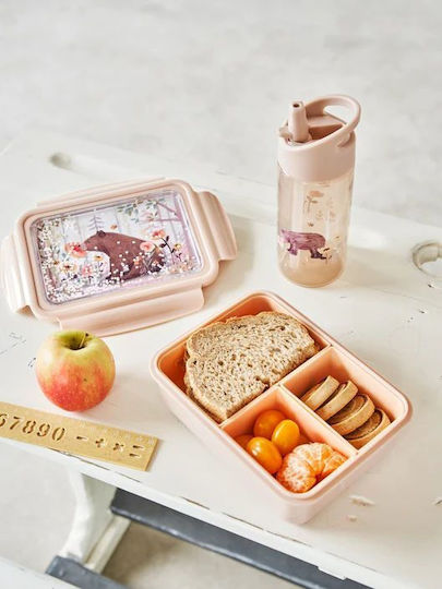 Petit Monkey Bento Bear Plastik Kinder Lebensmittelbehälter Rosa
