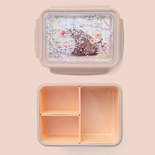 Petit Monkey Bento Bear Plastik Kinder Lebensmittelbehälter Rosa