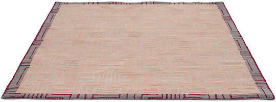 Ted Baker Kinmo Lucrat manual Covor Rectangular Din lână Roz