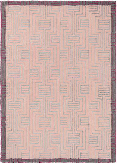 Ted Baker Kinmo Lucrat manual Covor Rectangular Din lână Roz