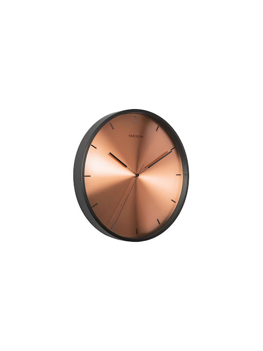 Karlsson Finesse Wanduhr Metallisch Copper Ø40cm