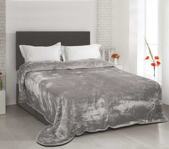 Flamingo Weiche Samt Decke Übergröße 220x240cm Mocca