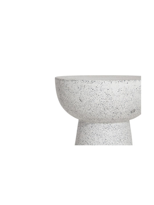 Garden Stool Outdoor from Concrete Noria Terazzo Gray / Black 41x41x54cm