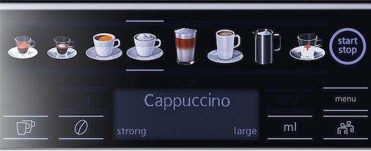 Siemens Automatische Espressomaschine 1500W Druck 15bar mit Mahlwerk Silber TE653311RW