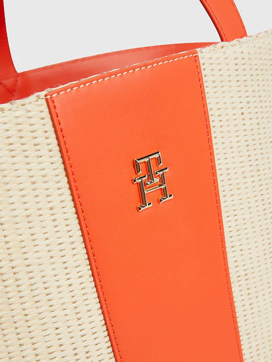 Tommy Hilfiger Плетена Плажна Чанта Оранжева