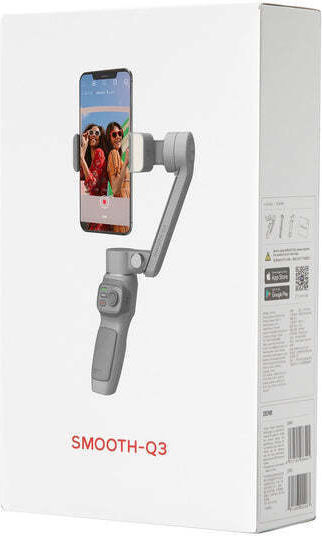 Zhiyun Smooth Q3 Phone Gimbal with 3 Axis Stabilization and 15 Operating Hours Gray