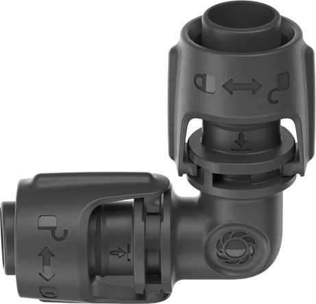 Gardena 13202-20 Γωνία Σωλήνων Ποτίσματος 13x13mm 2τμχ