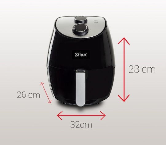 Zilan Air Fryer 2.6lt Black ZLN3598