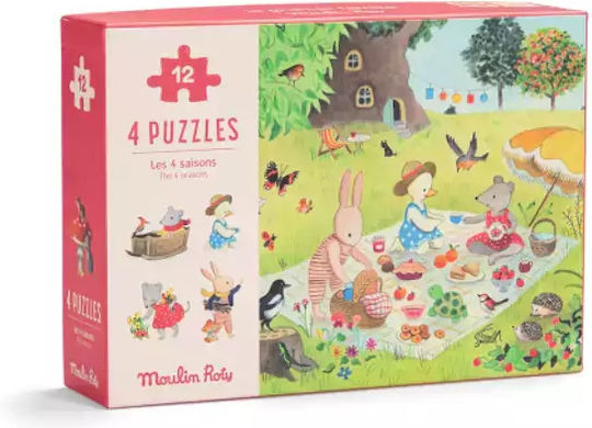 Kinderpuzzle Jahreszeiten für 3+ Jahre alt+ Jahre 48pcs Moulin Roty
