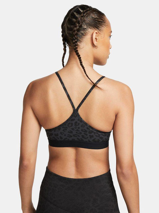 Nike Swoosh Γυναικείο Αθλητικό Μπουστάκι Dark Grey / Black