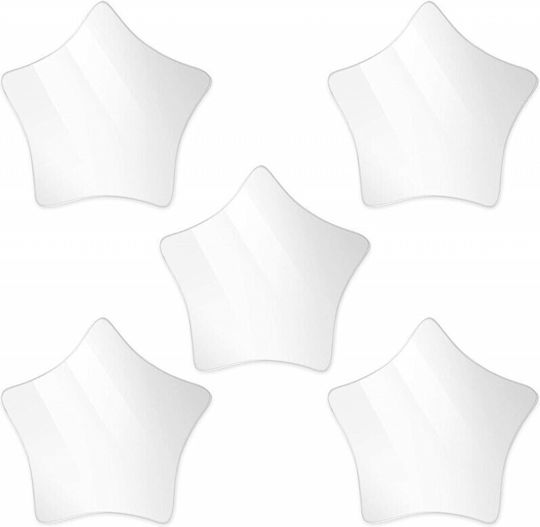Dekorativer Aufkleber Wand Stern 5Stück 15x15cm Navaris