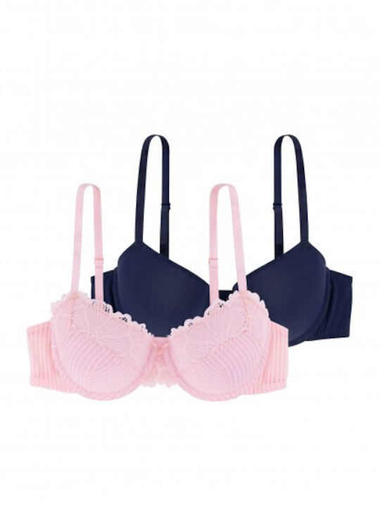 Karly Bra with Light Padding Underwire Pink/Blue