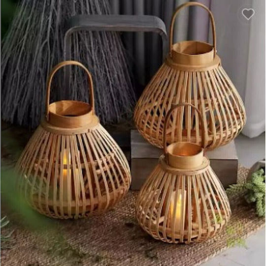 Etoile Φαναράκι Bamboo Επιδαπέδιο Μπεζ 10x26x30εκ.