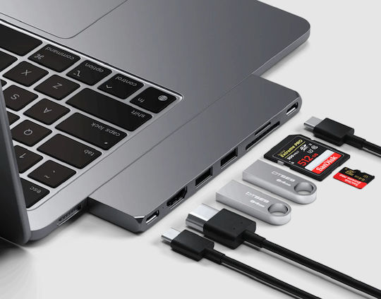 Satechi Docking Station with Dual USB-C HDMI 4K PD Gray (ST-HUCPHSM)