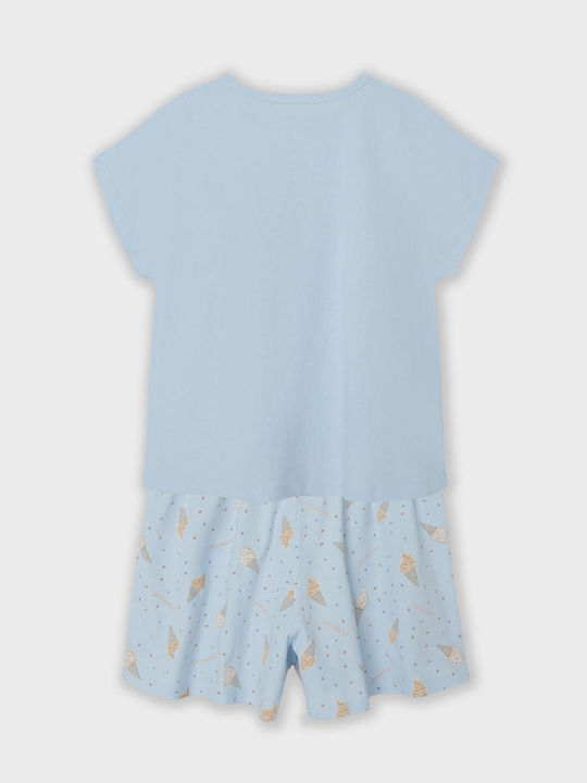 Name It Set Top & Bottom Kids Summer Pyjamas Light Blue