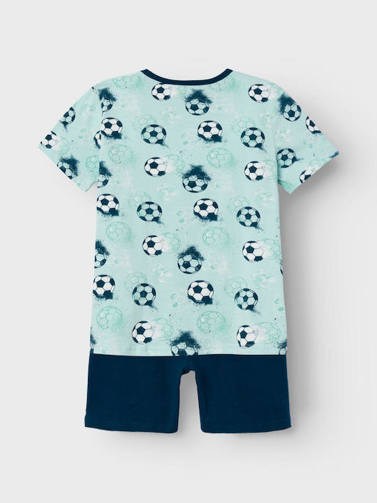 Name It Set Top & Bottom Kids Summer Pyjamas Light Blue