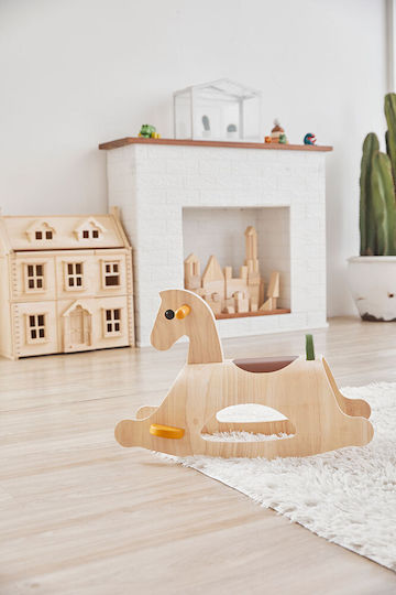 Plan Toys Ξύλινο Κουνιστό Παιχνίδι Αλογάκι για 24+ μηνών Μπεζ