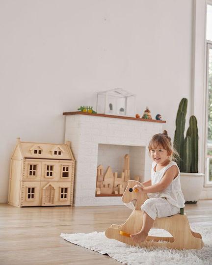 Plan Toys Ξύλινο Κουνιστό Παιχνίδι Αλογάκι για 24+ μηνών Μπεζ