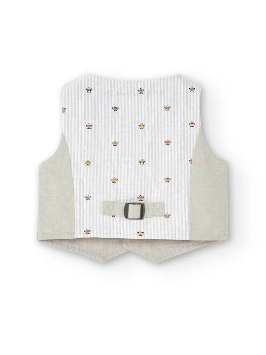 Boboli Boys Vest with Buttons Beige