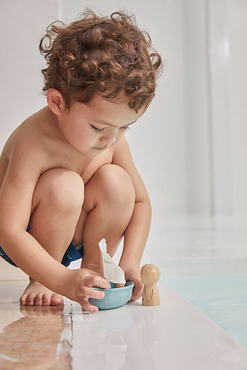 Plan Toys Ιστιοφόρο με Θαλάσσιο Ίππο Βαρκούλες Μπάνιου για 12+ Μηνών