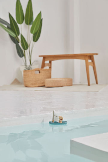Plan Toys Ιστιοφόρο με Θαλάσσιο Ίππο Βαρκούλες Μπάνιου για 12+ Μηνών