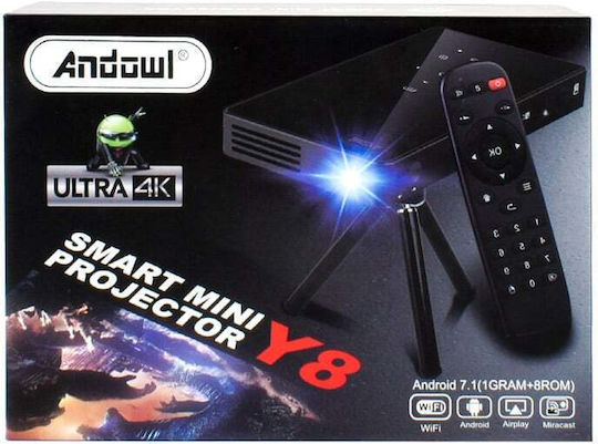 Andowl Mini Projector DLP Λάμπας LED με Wi-Fi Y8
