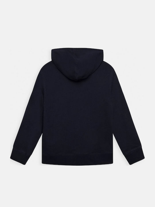 Kinder-Sweatshirtjacke mit Kapuze Marineblau