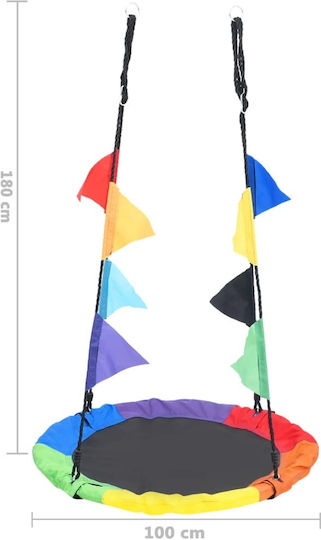 vidaXL Hanging Fabric Nest Swing for 3+ Years Multicolour
