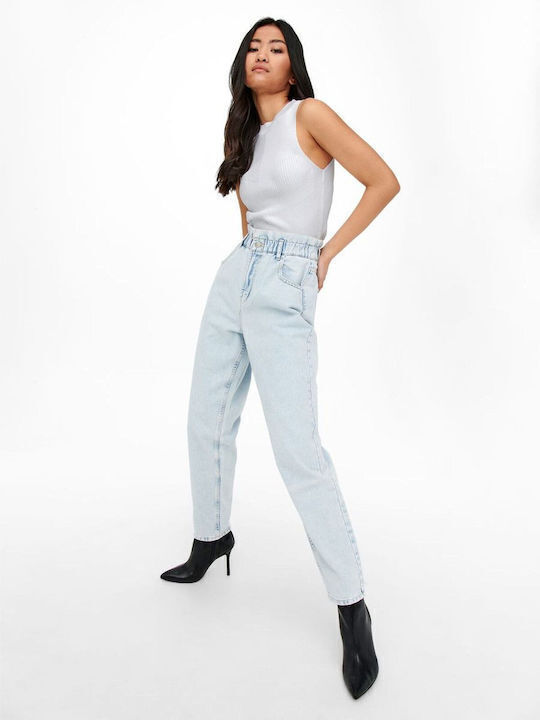 Damen Bluse Baumwolle Ärmellos Cashmere Blue