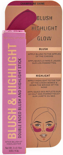 Revolution Beauty Stick Ρουζ Champagne Shine 4.3gr