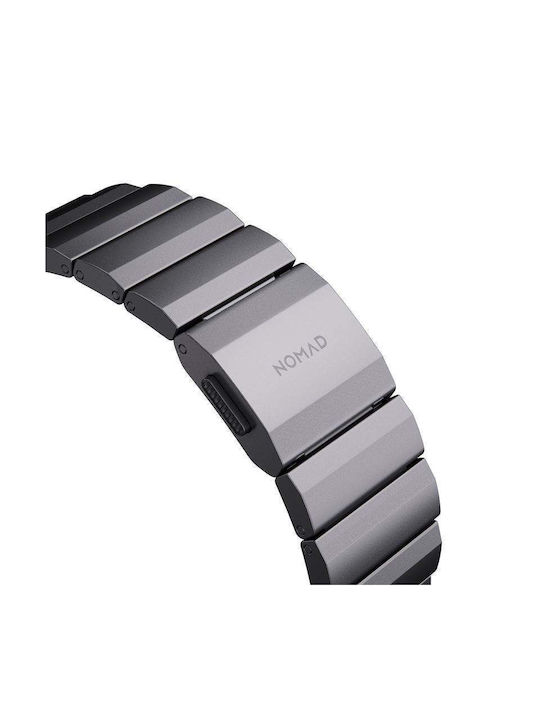 Nomad Aluminum Λουράκι Ανοξείδωτο Ατσάλι Space Grey (Apple Watch 42/44/45mm)