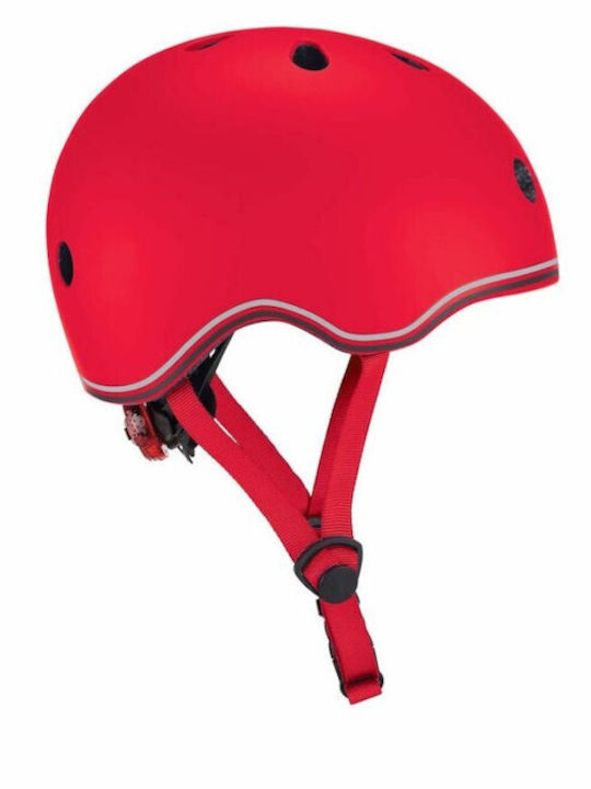 Globber Go Up Lights Kids' Helmet for City Bike Red with LED Light