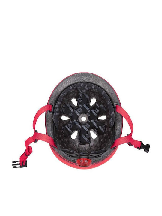 Globber Go Up Lights Kids' Helmet for City Bike Red with LED Light