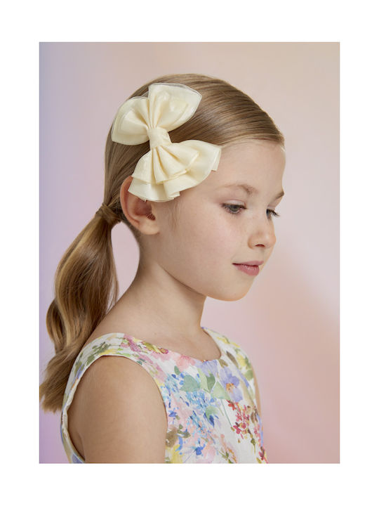 Abel & Lula Double Bow Kids Bobby Pin Multicolour in Beige Color 23-05433-067