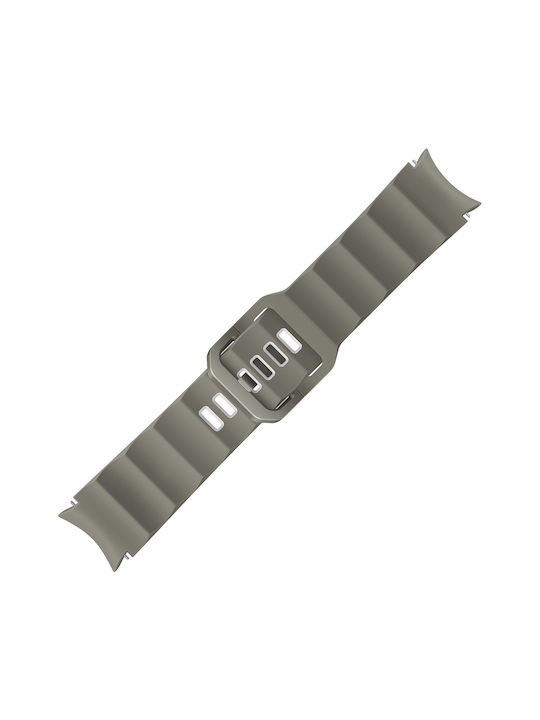 Samsung Rugged Sport Silicone Λουράκι Σιλικόνης Γκρι (Galaxy Watch4/5/6/7/FE/4 Classic/6 Classic/5 Pro)