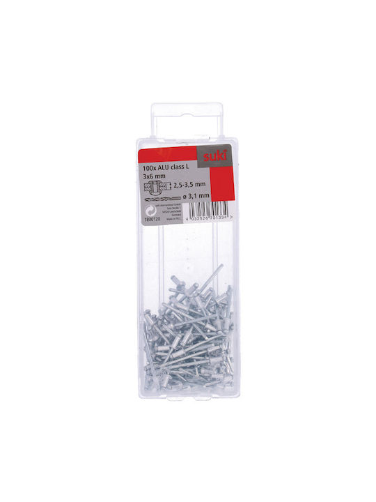 Suki Πριτσίνια Αλουμινίου M3x6mm