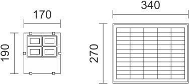 Spot Light Στεγανός Ηλιακός Προβολέας LED 60W Φυσικό Λευκό 4000K με Τηλεχειριστήριο IP66