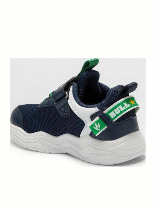 Pterodattilo Kids Sneakers with Scratch & Lights Navy Blue
