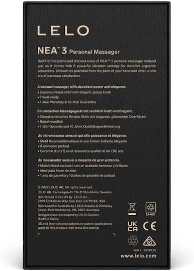 Lelo NEA 3 Clitoral Vibrator 10cm Pitch Black