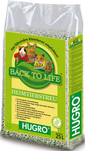 Hugro Back 2 Life Χόρτο για Κλουβί Τρωκτικών Φυσικό Βιοδιασπώμενο Κυταρρίνης 25lt