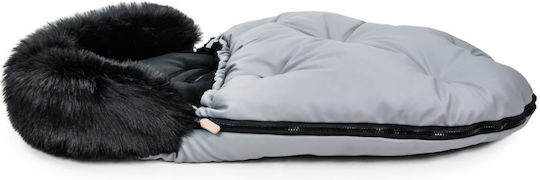 Beboulino Comfort Lux Universal Ποδόσακος Καροτσιού Αδιάβροχος Γκρι με Fleece Επένδυση 86x50εκ.