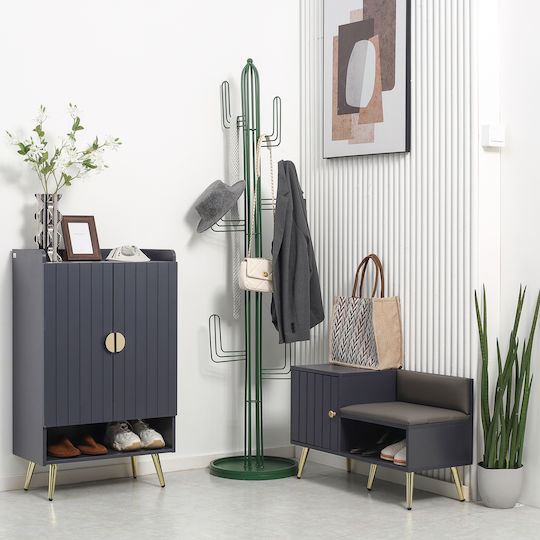 Eingangsmöbel mit Schuhschrank & Bank Gray 80x33x49cm