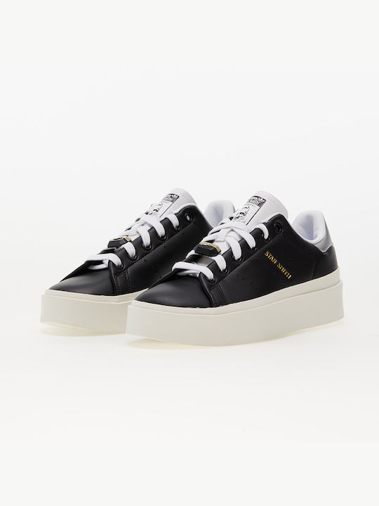 Adidas Stan Smith Bonega Γυναικεία Flatforms Sneakers Core Black / Cloud White / Gold Metallic