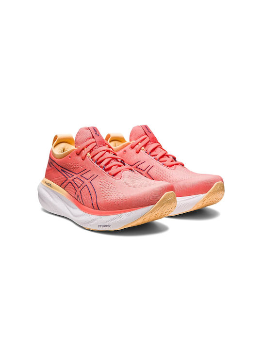 Gel-Nimbus 25 Damen Sportschuhe Laufen Papaya / Dusty Purple