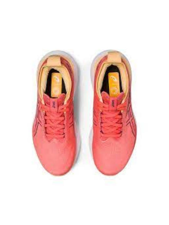 Gel-Nimbus 25 Damen Sportschuhe Laufen Papaya / Dusty Purple